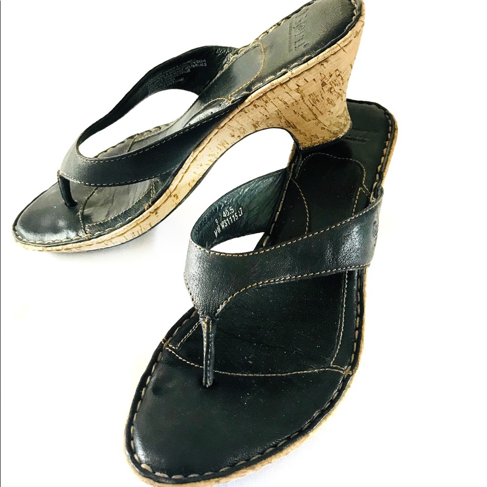 BORN leather espadrille sandals